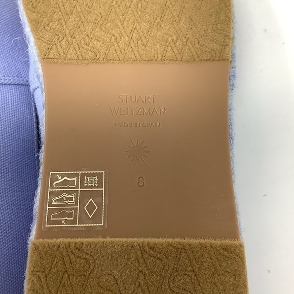Stuart Weitzman Dree Espadrille Flats 8C Periwinkle - Picture 8 of 12